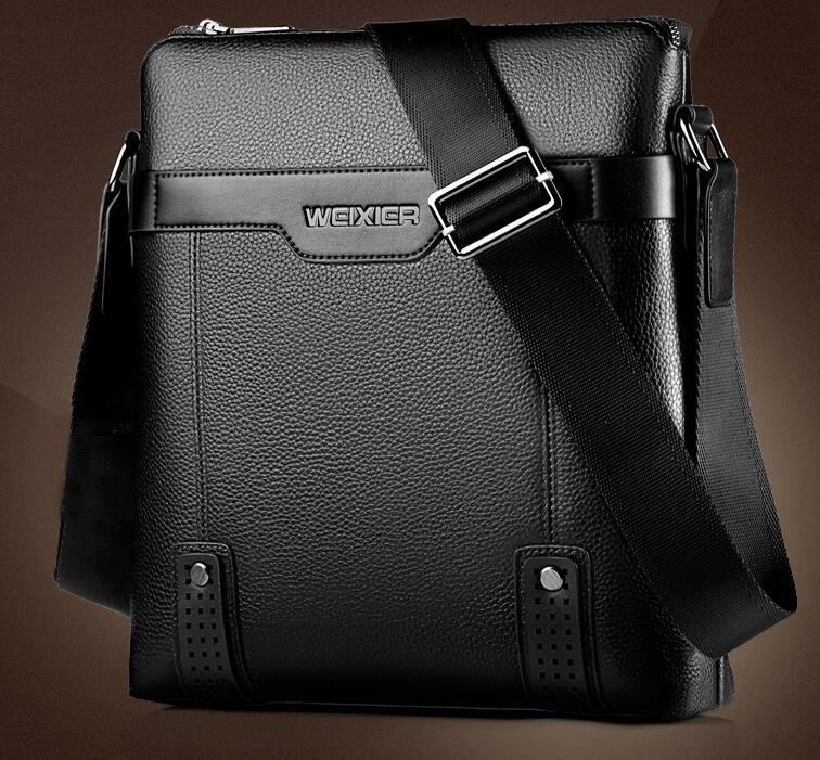Fashion PU Leather Men Messenger Bags - Vallara