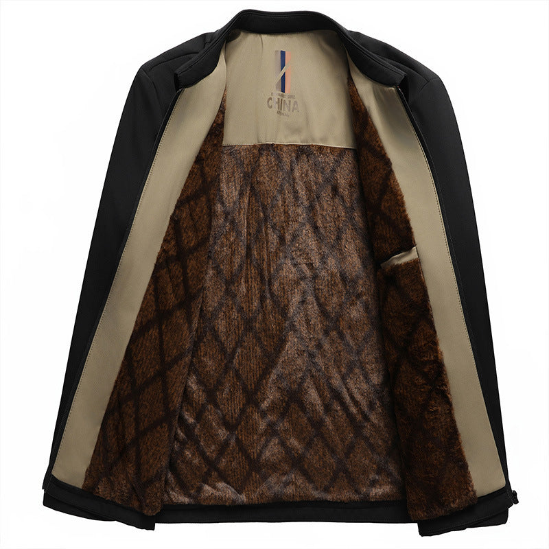 Fall Winter Men Fleece Padded Jacket - Vallara