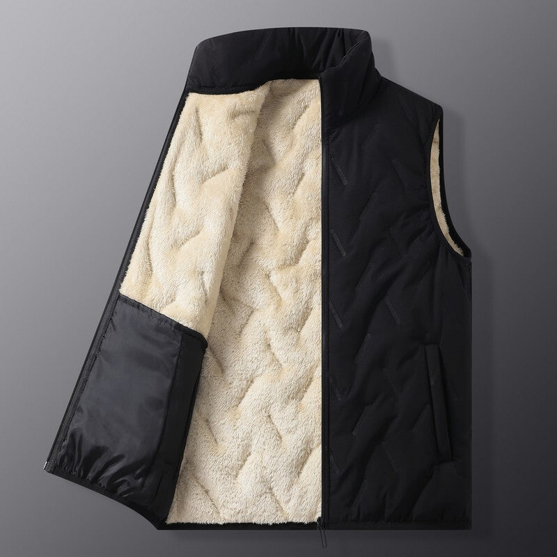 Men's Plus Velvet And Cotton Vest - Vallara