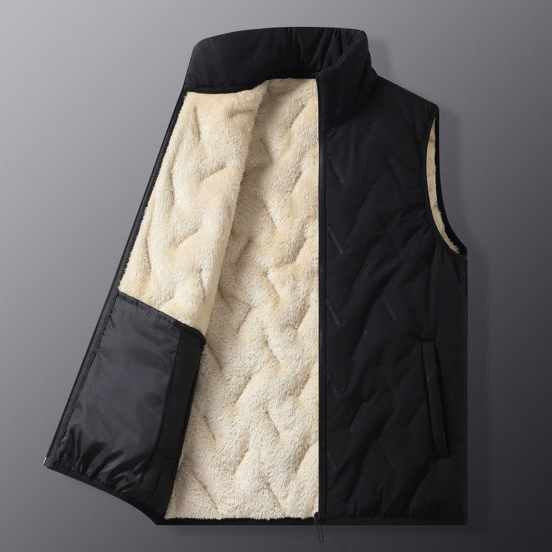 Men's Plus Velvet And Cotton Vest - Vallara