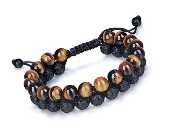 Tiger's Eye & Lava Stone Bracelet - Vallara
