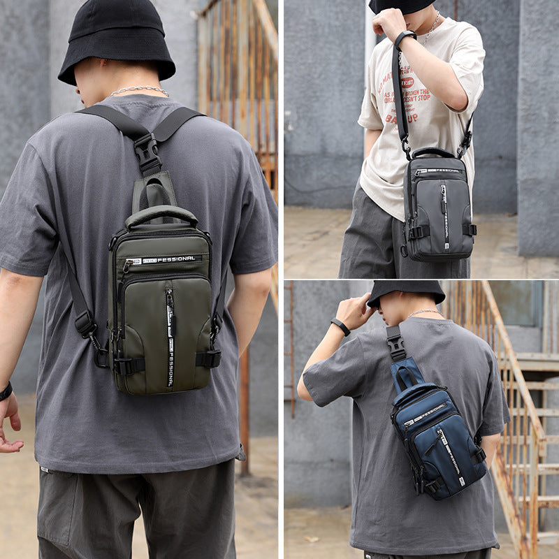 Crossbody Bags Men Multifunctional Backpack Shoulder Chest BagsProduct information:
Material: Nylon
Opening method: zipper
The internal structure of the bag: mobile phone pocket, document pocket, computer pocket
BaVallara