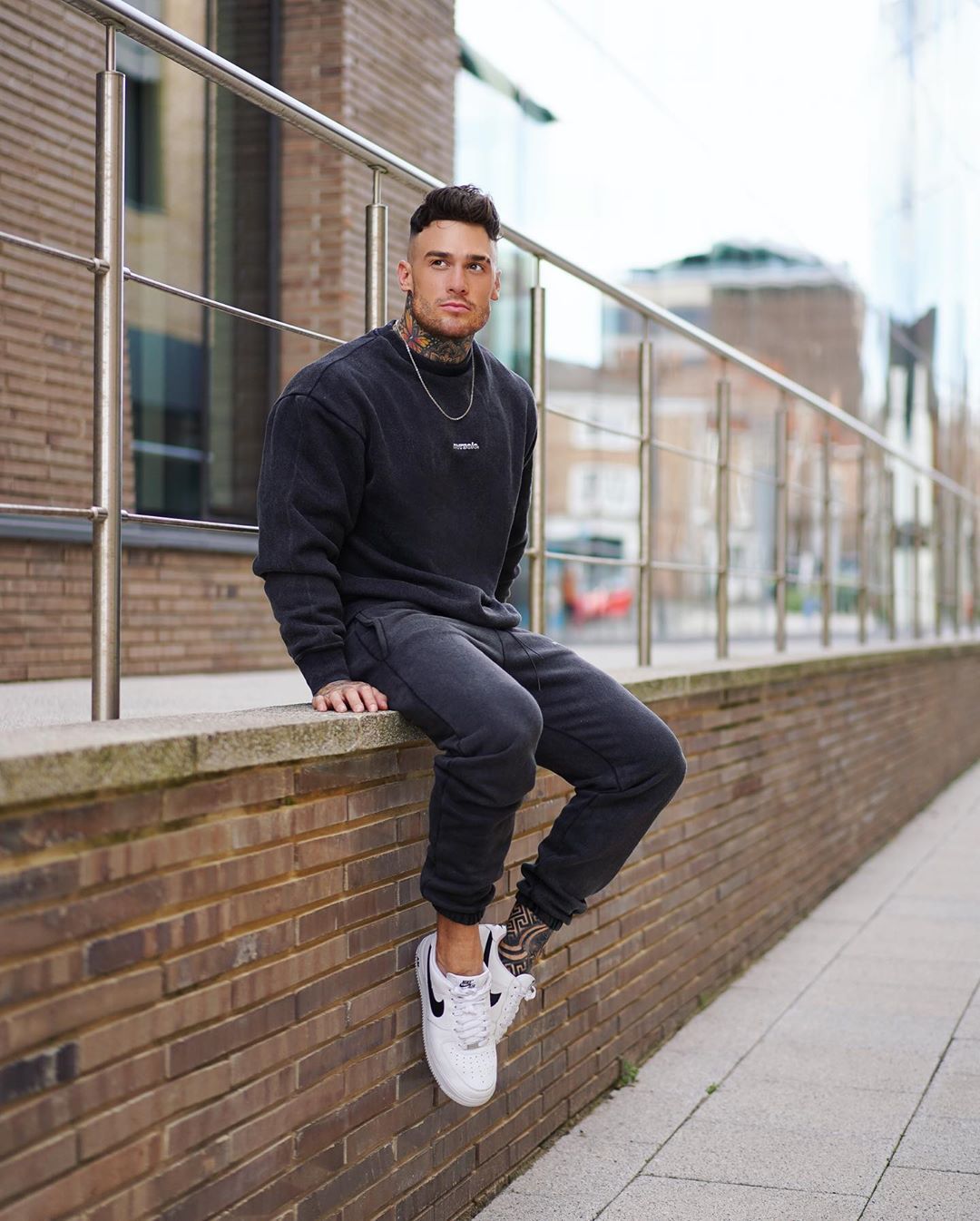 Double Sided Fleece Warm Crew Neck Oversized Loose T-Shirt - Vallara