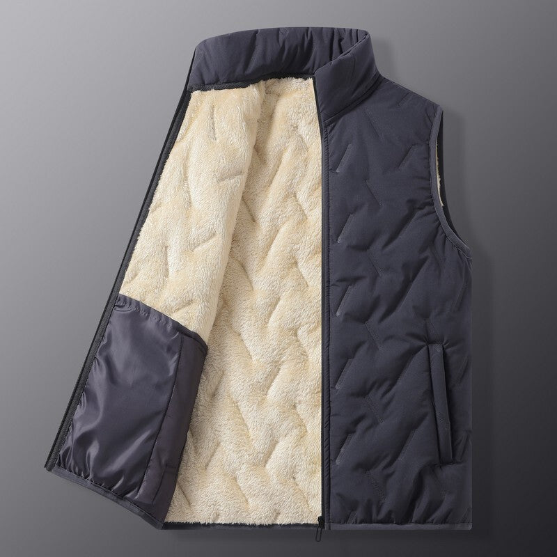 Men's Plus Velvet And Cotton Vest - Vallara