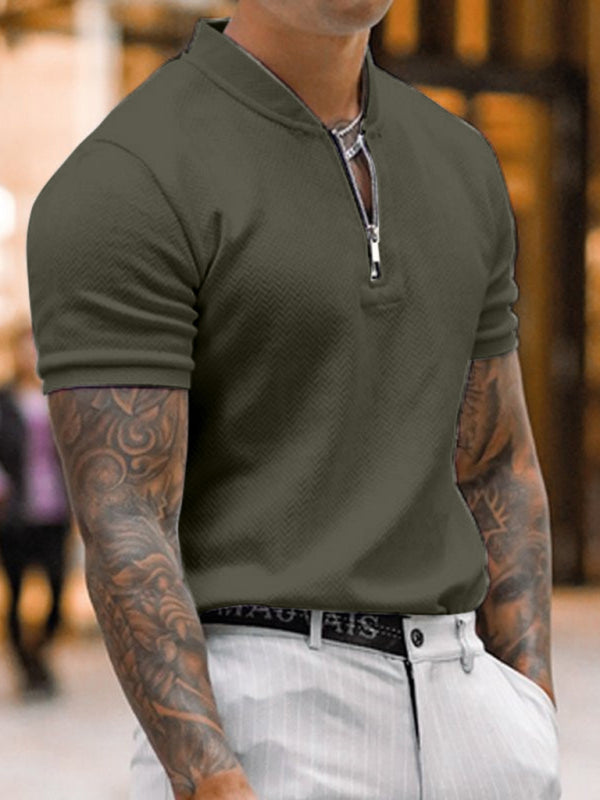 VALLARA - ZIPPER COLLAR SHORT SLEEVE SHIRTSizing: True to size
Material composition: 30% Polyester, 70% Cotton
Sleeve type: Regular sleeve
Clothing type: Y
Collar: Standing neck
Material: Cotton
Sleeve lengtVallara
