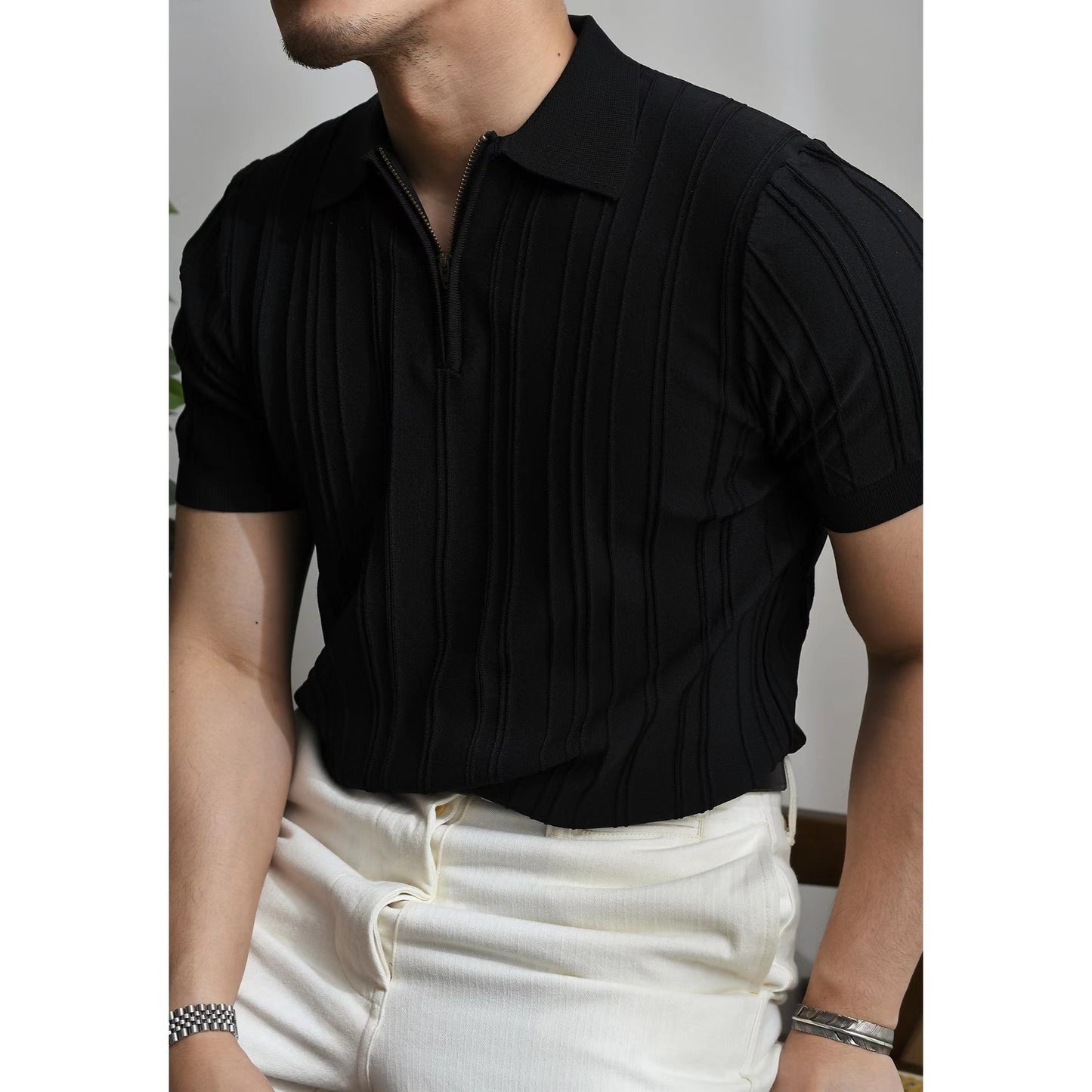 Malaga Knitted Polo Shirt - Men's Fashion