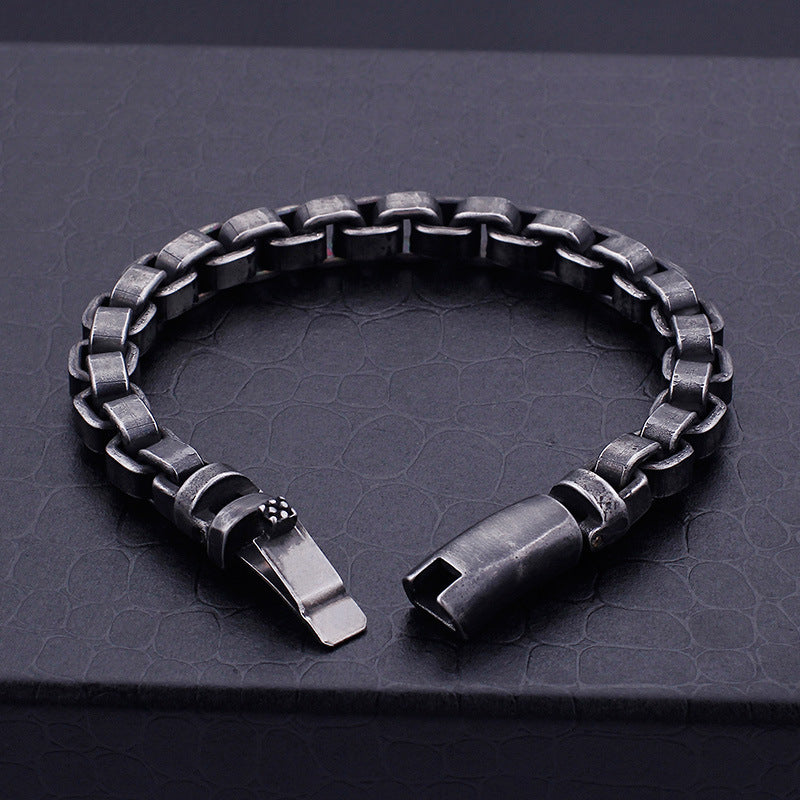 Fashion Titanium Steel Bracelet Casting Personality Trendy Men's Bracelet - Vallara