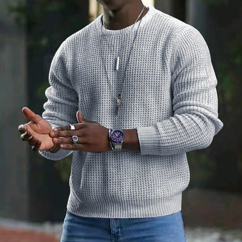 TIMELESS - LONG SLEEVE PULLOVER SWEATERProduct information:
 
 Color: khaki, black, white, gray, blue, factory has in stock
 
 Suitable for people: Youth
 
 Size: S,M,L,XL,XXL,XXXL
 
 Version: Loose
 
 StVallara