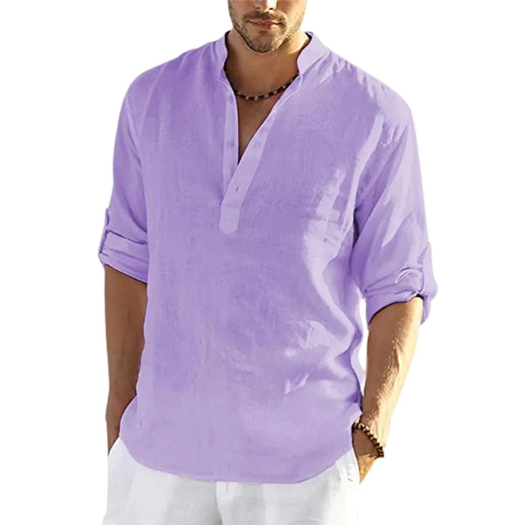 TAGIER - LONG SLEEVE LINEN SHIRTOverview:
 
 1.【 HIGH-QUALITY FABRIC】: These linen shirts are made from great fabric, lightweight, breathable, and soft-touch, do not shrink and fade, Moisture-wickiVallara
