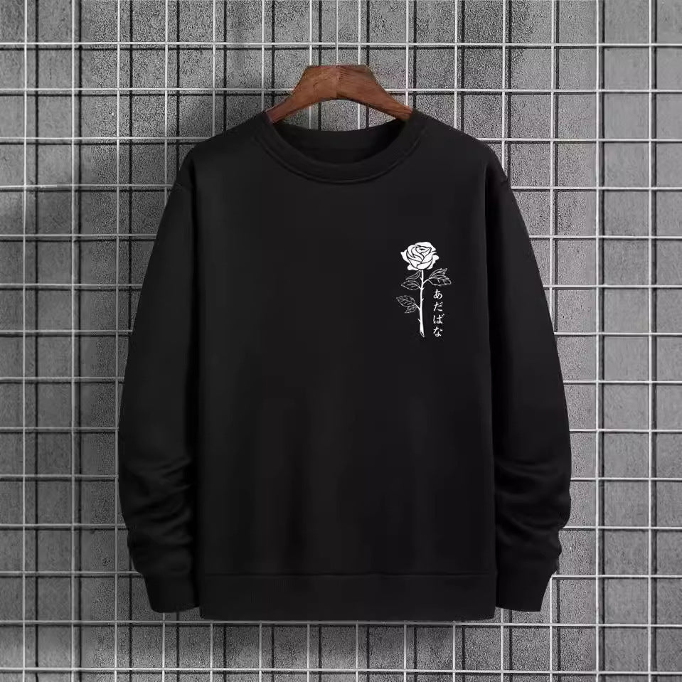 ROSE - CASUAL SWEATSHIRTProduct information:
 
 Color: Black, hoodie, customized
 
 Size: M,L,XL,XXL,XXXL,4XL,5XL
 
 Version: Loose
 
 Style type: Street hipster
 
 Combination form: SingleVallara