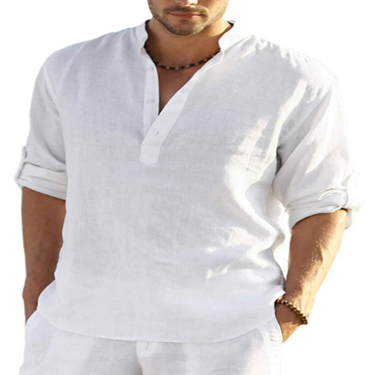 TAGIER - LONG SLEEVE LINEN SHIRTOverview:
 
 1.【 HIGH-QUALITY FABRIC】: These linen shirts are made from great fabric, lightweight, breathable, and soft-touch, do not shrink and fade, Moisture-wickiVallara