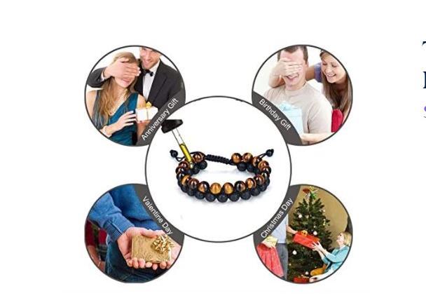 Tiger's Eye & Lava Stone Bracelet - Vallara