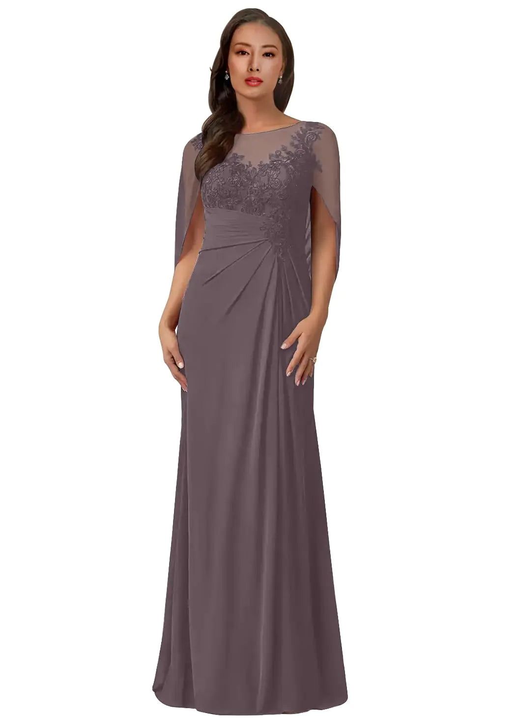 WangLiJun Mother of the Bride Chiffon Lace Gown Wisteria Size 2