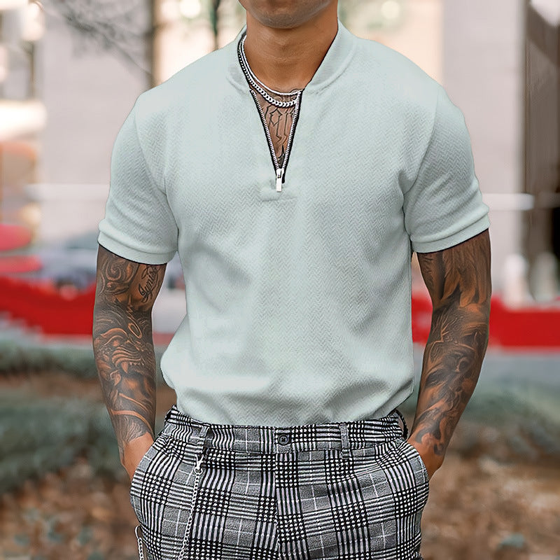 VALLARA - ZIPPER COLLAR SHORT SLEEVE SHIRTSizing: True to size
Material composition: 30% Polyester, 70% Cotton
Sleeve type: Regular sleeve
Clothing type: Y
Collar: Standing neck
Material: Cotton
Sleeve lengtVallara