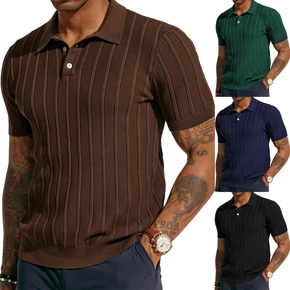Striped Men’s Polo – Arizona Short Sleeve Polo | Vallara
