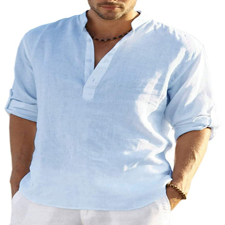 TAGIER - LONG SLEEVE LINEN SHIRTOverview:
 
 1.【 HIGH-QUALITY FABRIC】: These linen shirts are made from great fabric, lightweight, breathable, and soft-touch, do not shrink and fade, Moisture-wickiVallara