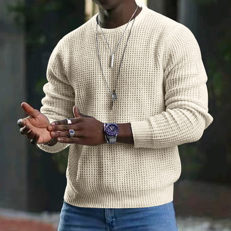 TIMELESS - LONG SLEEVE PULLOVER SWEATERProduct information:
 
 Color: khaki, black, white, gray, blue, factory has in stock
 
 Suitable for people: Youth
 
 Size: S,M,L,XL,XXL,XXXL
 
 Version: Loose
 
 StVallara