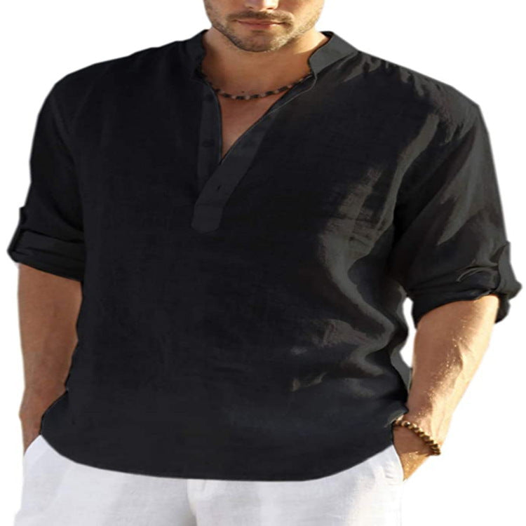 TAGIER - LONG SLEEVE LINEN SHIRTOverview:
 
 1.【 HIGH-QUALITY FABRIC】: These linen shirts are made from great fabric, lightweight, breathable, and soft-touch, do not shrink and fade, Moisture-wickiVallara