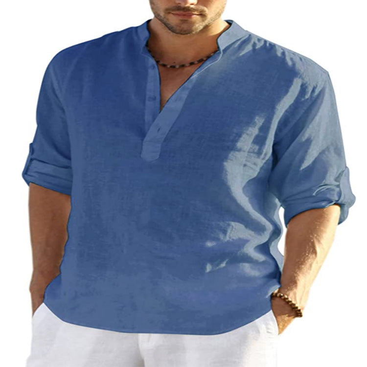 TAGIER - LONG SLEEVE LINEN SHIRTOverview:
 
 1.【 HIGH-QUALITY FABRIC】: These linen shirts are made from great fabric, lightweight, breathable, and soft-touch, do not shrink and fade, Moisture-wickiVallara