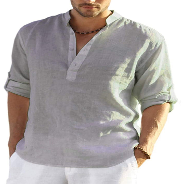 TAGIER - LONG SLEEVE LINEN SHIRTOverview:
 
 1.【 HIGH-QUALITY FABRIC】: These linen shirts are made from great fabric, lightweight, breathable, and soft-touch, do not shrink and fade, Moisture-wickiVallara