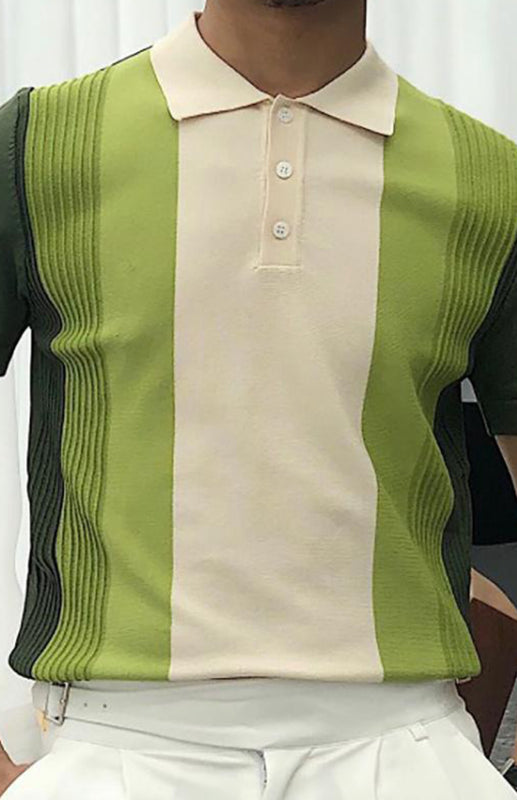 GREEN - LAPEL SHORT SLEEVE POLOSizing: True to size
Material composition: 100%Viscose
Clothing type: H
Collar: Lapel collar
Material: Viscose fiber
Pattern: Self design
Fabric elasticity: Slight eVallara