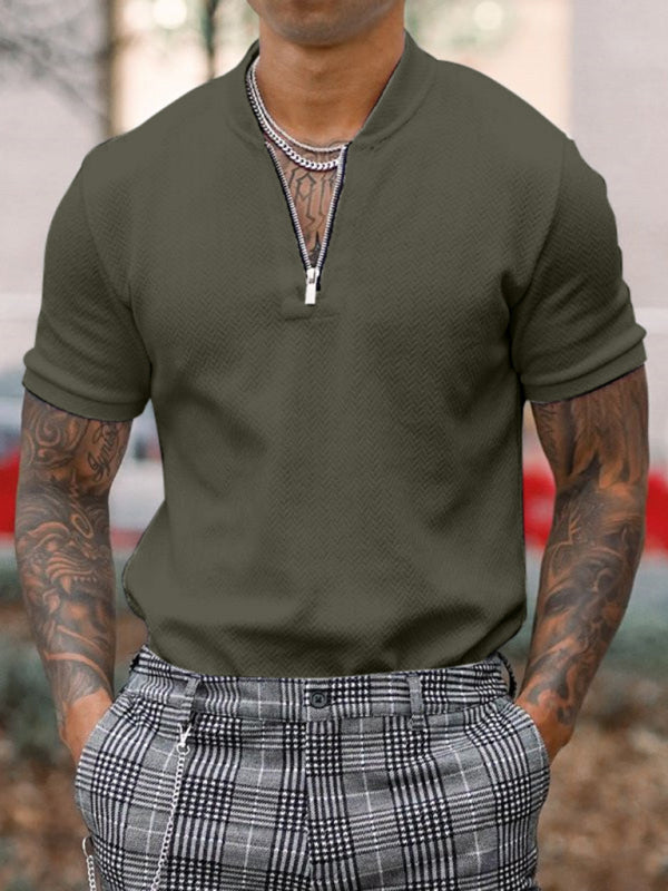 VALLARA - ZIPPER COLLAR SHORT SLEEVE SHIRTSizing: True to size
Material composition: 30% Polyester, 70% Cotton
Sleeve type: Regular sleeve
Clothing type: Y
Collar: Standing neck
Material: Cotton
Sleeve lengtVallara