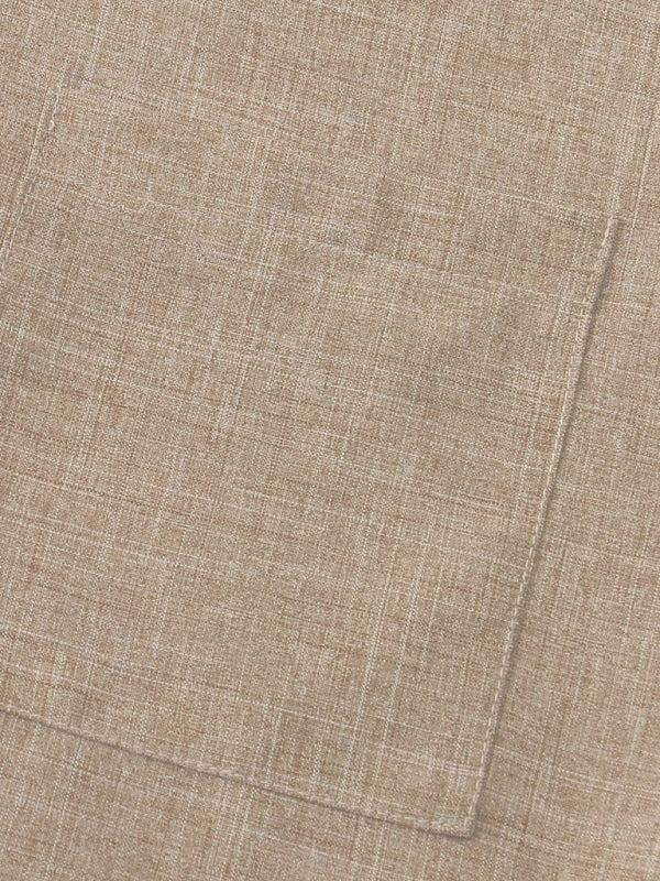 Spring and summer casual short-sleeved solid color cotton linen men's shirt - Vallara